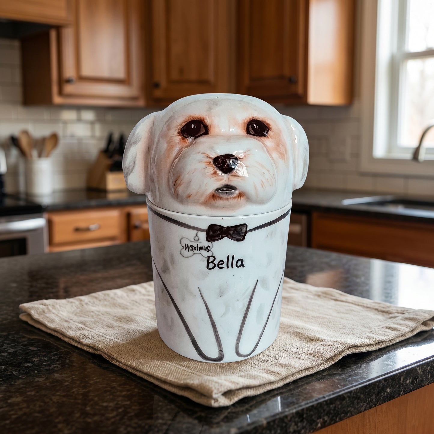 Personalized Handmade Ceramic Pet Urn for Dog Cat Custom Pet Memorial Funeral Decor Handmade Forget Me Not Keepsake Pet Loss Gift